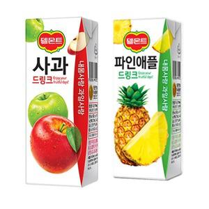 델몬트 사과 + 파인애플 드링크팩 190ml 각24팩(총48팩) 과즙주스/주스/음료/과채음료