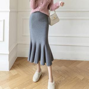 [XBGGLLJ6]G125981 4컬러 머메이드 니트스커트 롱스커트