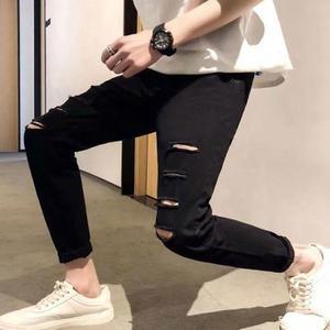 [RG57539S]데일리 남성 멋쟁이 캐주얼 스키니 블랙진 바지