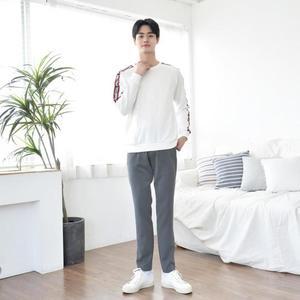[XBG41100]면 그레이 면바지 스키니팬츠 베이직 프리미엄