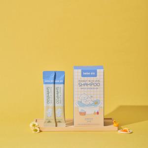 베베시오 포켓 올인원 강아지 애견 샴푸 15ml 천연 저자극 반려동물 목욕 베이비파우더향 24개입