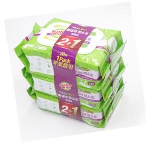 3M 물걸레 청소포 먼지포 청소용 물티슈 표준형 60장 3개 스카치 브라이트 먼지제거 티슈 청소 일회용 걸레