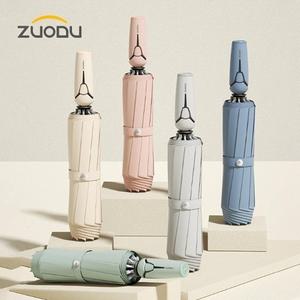 ZUODU 베이더 3단 자동 거꾸로 우산