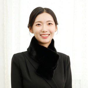 [우진모피](WJ) 코펜하겐퍼 휘메일 블랙 밍크머플러 국내생산 본사직영