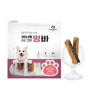 헬로도기 강아지보양식 강아지육포 영양 간식 멍바 연어껍질 15개입