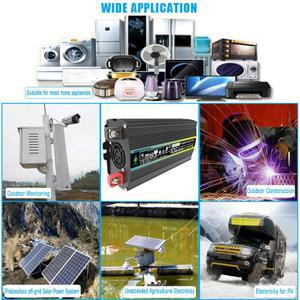 순수 사인파 차량용 스마트 인버터, 3000, 8000W, DC 12V to AC 220V, 자동차 RV, 가전 제품
