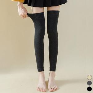 [옷자락] 여자 겨울 10대 학생 시보리 레그워머 니트 스타킹
