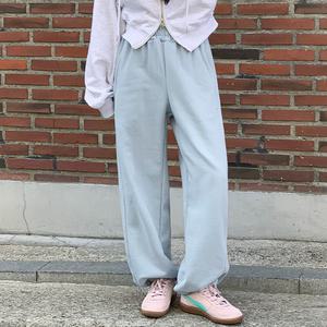 [코코블랑] [코코메이드]에먼트 자수 조거팬츠(밴딩)
