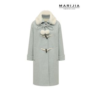 [마리지아][MARIJIA] 윈터 방울 머플러 롱 코트_MCTA42015