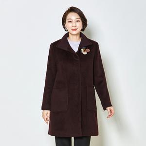 [마담엘레강스][마담엘레강스] 지젤 니트카라 알파카 코트 K234CT04