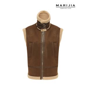 [마리지아][MARIJIA] 테디 루즈 무스탕 베스트_MJPA42024