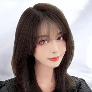 [KGPQFUHP_4B]앞머리 정수리가발 언니네가발 (브라운)