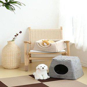[셀러허브 1][HYIJQMN0_4B]강아지집 고양이 접이식 하우스 방석 옵션 2