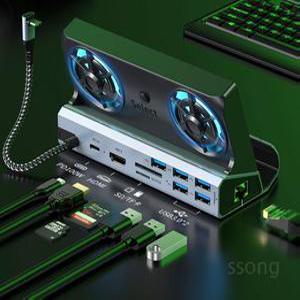 스팀덱 독 스테이션 허브 쿨러 거치대 멀티 쿨링팬 충전
