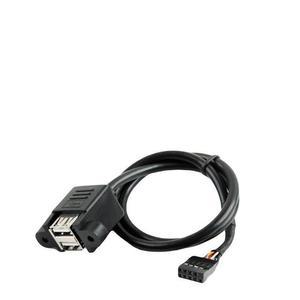 [JHP8737U_51]USB 9P - 2port 50cm 상하 2P Black 케이블
