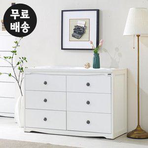 디베 와이드 3단 서랍장 안방 속깊은(1200/화이트)