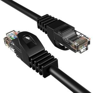 케이블 다이렉트 온라인 Cat5e 200FT 네트워크 이더넷 패치 케이블, 350Mhz 인터넷 와이어, PC, 노트북, 모뎀, 라우터, TV, 프린터 코드, 가정 및 사무실용 콘솔, 블랙
