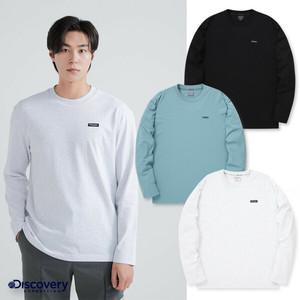 [디스커버리] 24SS 봄 DXRL35041 남여 공용 커플 스몰로고 긴팔 티셔츠