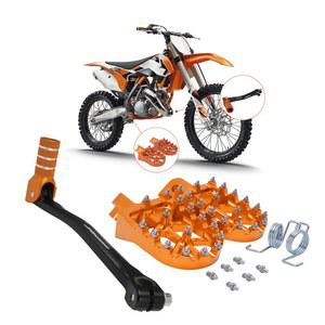 JFG 레이싱 모터사이클 접이식 기어 변속기 시프트 레버 + SX XC XCW 50cc - 125cc CRF XR RM KX TTR PW SSR 아폴로 타오 SDG 더트 피트 바이크 오렌지