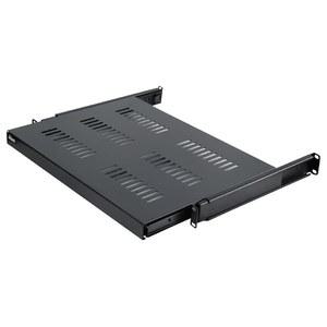 Tecmojo 1U 슬라이딩 랙 선반, 12.6-20.2인치 조절식 깊이 서버 라우터, 키보드, 컴퓨터용 무게 용량 55파운드의 4포스트 선반 19인치