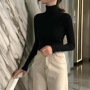 여자 골지 FW 슬림핏 스웨터 워머 티셔츠
