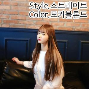 [BZJJK8I0_4B]모카블론드 컬러피스 컬러헤어피스 붙임머리