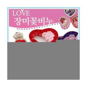 선물세트 장미 로즈데이 장미비누꽃 장미 장미비누꽃+곰인형 LOVE-장미꽃비누