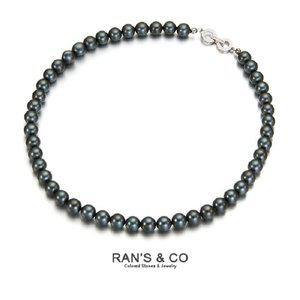 [RAN'S&CO]란스앤코 더클래식 8mm 진주비드목걸이 [블랙]
