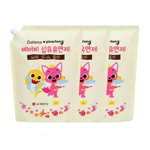 베비언스 핑크퐁 베이비, 섬유유연제, 리필, 2.2L, 3개