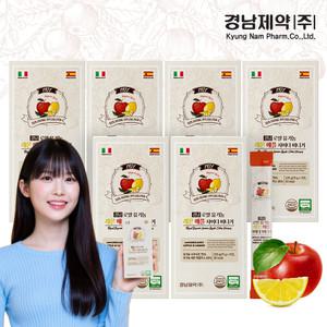 (3개월분)경남제약 로얄 유기농 레몬 애플사이다비니거 6박스 90포 사과식초 스틱