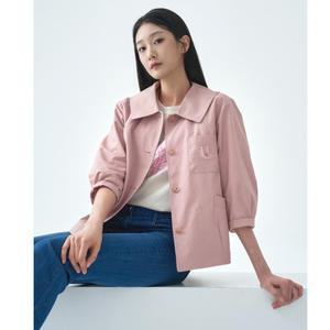 [지센] 여성 [PEEROZE] 와이드카라 7부 숏 자켓 TJDL6NGH342_2컬러