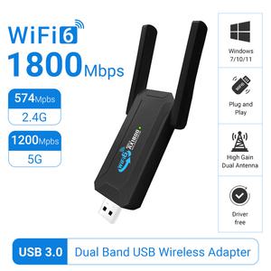 와이파이 원격 제어 6E USB 어댑터 3000Mbps 무선 네트워크 카드 3.0 트라이 밴드 2.4G 5G 6G 수신기 핫스