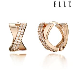 [엘르주얼리] 14K 크로스 원터치 귀걸이 (gold pin) ELGPEE116