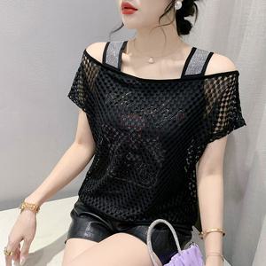 라틴댄스복 사교 라인댄스 줌바 여성 방송 반팔 댄스옷 공연복