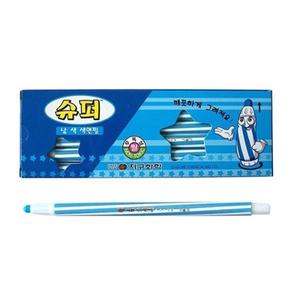 슈퍼 낱색 채점펜 색연필 지구 (하늘 12자루)