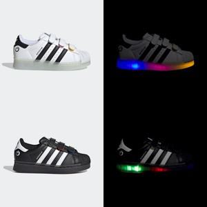 [아디다스키즈] JI0506 / JI0505 아디다스 슈퍼스타 LED 찍찍이 신발 SUPERSTAR LED LIGHT HPKK