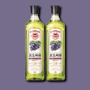 [기타] 해표 포도씨유 식용유 튀김 부침 볶음 리놀레산 카데킨 900ml 2개