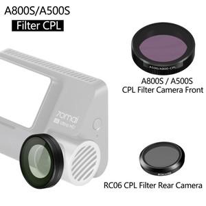 70mai Dash Cam A800s CPL 70mai pro plus + A500s 또는 RC06 용 편광 70mai A800s 정적 스티커 용 후면 카