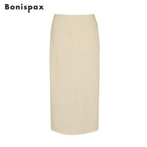 [보니스팍스][보니스팍스(Bonispax)] 투포켓 H라인 롱 스커트 (택가격 109000원)