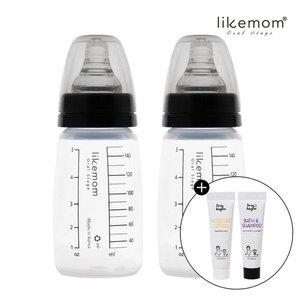 [기타]라이크맘 신생아용 PP 젖병 150ml, 2개 (+ 베이비 10ml 샘플 증정)