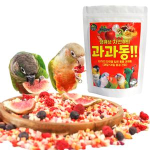과일 동결건조 과과동 앵큐브 30g 앵무새 간식 보충 먹이 사료 생식 