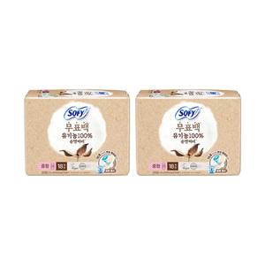 바디피트 유기농 순면커버 무표백, 중형, 18P, 2개