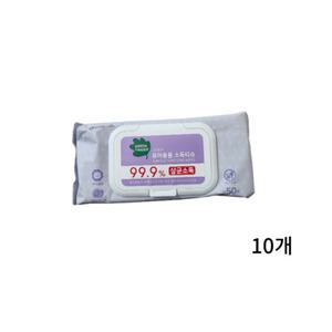 그린핑거 유아용품 소독용 티슈 55g 50매입 10개 캡형
