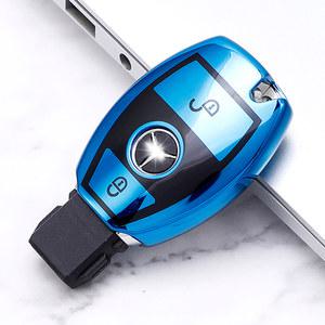 차키케이스 부드러운 TPU 자동차 키 케이스 커버 쉘 메르세데스 벤츠 W203 W204 W212 C180 GLK300 CLS CLK CLA SLK C S E 클래스용 2 버튼 액세서리