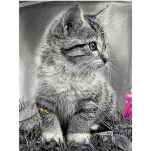 [기타]대형보석십자수 고양이 40x50 보석십자수 중급자용 캔버스