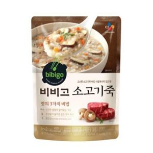 간편조리 비비고 죽 소고기죽 파우치 420g 소고기죽 비비고