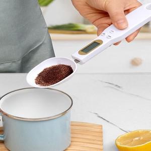 화이트 미니 스푼 체중계 디지털 주방 전자 LCD 식품 우유 커피용 무게추 측정 도구, 0.1-500g