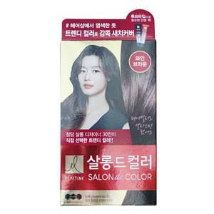 엘지 엘라스틴 염색약 살롱드컬러 와인브라운 1개