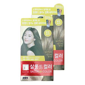 엘지 엘라스틴 염색약 살롱드컬러 밝은갈색 2개