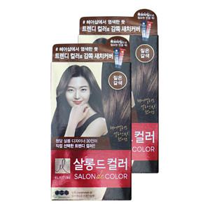 엘지 엘라스틴 염색약 살롱드컬러 짙은갈색 2개